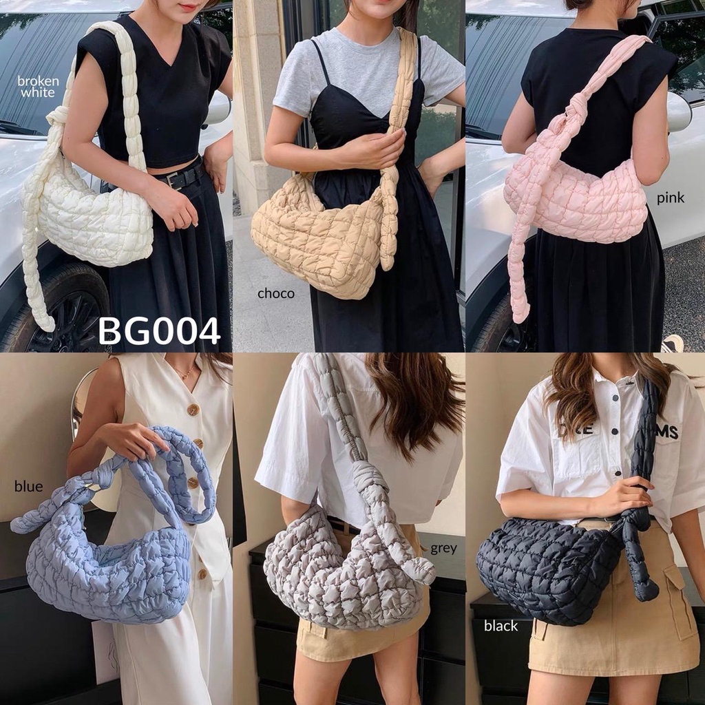 [FG] กระเป๋าพองพร้อมสายผูกปมปรับได้ BG004