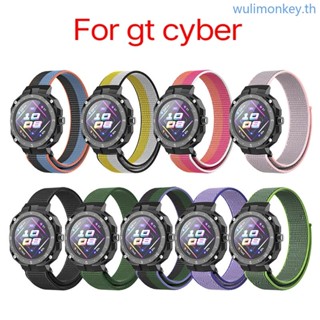 Wu สายนาฬิกาข้อมือไนล่อนถัก แบบเปลี่ยน สําหรับ Gt Cyber Smartwatch