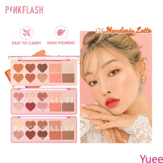 Pinkflash Ohmylove หลาย Face Palette อายแชโดว์ Blush Highlighter Contour Soft Smooth Blusher โหดร้ายฟรี yuee