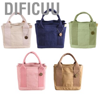 Dificuu Lunch Tote Bag Canvas Solid Color Large  Portable Cooler for Sport Working