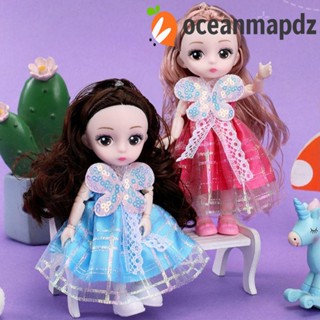 Oceanmapdz ตุ๊กตาข้อต่อขยับได้, ของเล่นแต่งตัว PVC เพื่อความปลอดภัย, ตุ๊กตาเด็กผู้หญิงน่ารักเจ้าหญิงสวยงาม เด็กวัยหัดเดิน