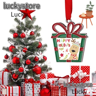 Lucky จี้โลหะผสมสังกะสี รูปการ์ตูนกวาง ซานตาคลอส สําหรับตกแต่งต้นคริสต์มาส โรงแรม ปาร์ตี้