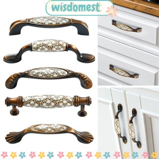 Wisdomest มือจับประตู ลิ้นชัก เฟอร์นิเจอร์ สีบรอนซ์ สไตล์โบราณ