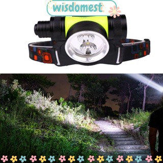 WISDOMEST Xml T6 แหล่งกําเนิดแสงคู่เดินป่ามืออาชีพไฟหน้าดําน้ําเรืองแสงสี