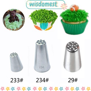 Wisdomest 1/3 ชิ้น หัวฉีดไอซิ่ง DIY สเตนเลส ครีม ท่อขนม