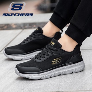 Skechers_ MAX CUSHION รองเท้าผ้าใบ รองเท้าวิ่ง ข้อสั้น แบบผูกเชือก คุณภาพสูง แฟชั่นสําหรับผู้ชาย