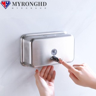 Myronghd เครื่องจ่ายสบู่สแตนเลส แบบติดผนังห้องน้ํา