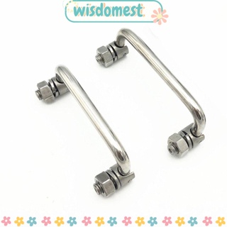 Wisdomest ลูกบิดตู้เสื้อผ้า เหล็กคาร์บอน 90 องศา พับได้ สําหรับกล่องกระจาย 2 ชิ้น