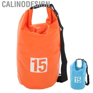 Calinodesign Dry Storage Bag  High Strength 15L Portable  Bucket with Shoulder Strap for Camping Boating