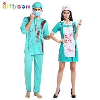 [0714]SHZW-COS-M European and American Foreign Trade Masquerade Funny Horror Blood Doctor Nurse Party Party Game Costume Cosplay Gift  Animation  Comic  TZGJ