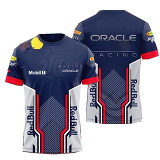 Oracle F1 เสื้อยืดแขนสั้น ระบายอากาศ สีแดง แฟชั่นฤดูร้อน สําหรับผู้ชาย และผู้หญิง 2023 1 สูตร