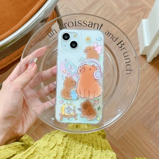 เคสโทรศัพท์มือถือ แบบแข็ง ลายการ์ตูนปลาปักเป้า พร้อมขาตั้ง สําหรับ iphone 14 14pro 14promax 13 13pro 13promax 11 12 12pro 12promax 13