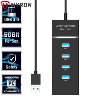 Myron ฮับ USB 3.0 4 พอร์ต ความเร็วสูง สําหรับคอมพิวเตอร์ แล็ปท็อป พีซี