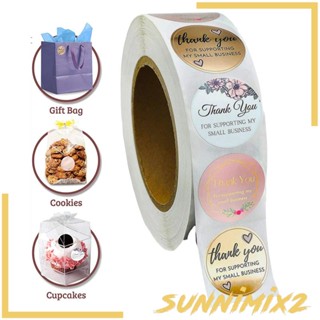 [Sunnimix2] สติกเกอร์ฉลาก Thank You สําหรับติดตกแต่งซองจดหมาย บรรจุภัณฑ์ ของขวัญ