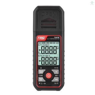 TASI TA611A K/J Thermometer Thermocouple -200~1372℃/ -328~2501℉ Handheld Digital LCD Temperature Meter with Hi &amp; Low Alarm Single Channel with 1pcs K-type Thermocouple Probe 0~60℃ Ambient Temperature Range