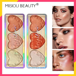 Misiou พาเลตต์อายแชโดว์ เนื้อแมตต์ กลิตเตอร์ เลื่อม 3 สี