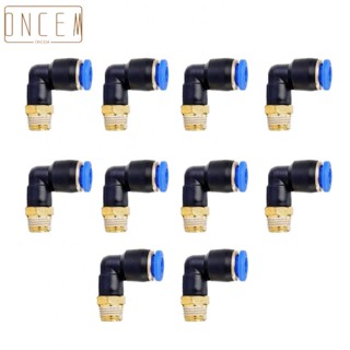 【ONCEMOREAGAIN】Premium L Shape Pneumatic Connector 10PCS 6MM Tube Size Ensures Tight Connection