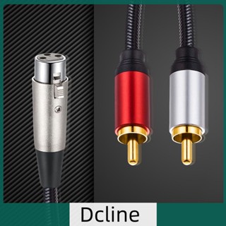 [Dcline.th] สายเคเบิลแยกสัญญาณเสียง XLR เป็น 2 RCA Y XLR เป็น 2 RCA