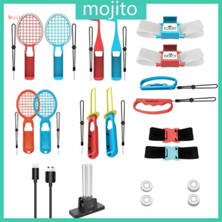Mojito 20 In 1 ชุดอุปกรณ์เสริม สําหรับ Switch Sport Game Controller Strap Wrist Dance Band Racket