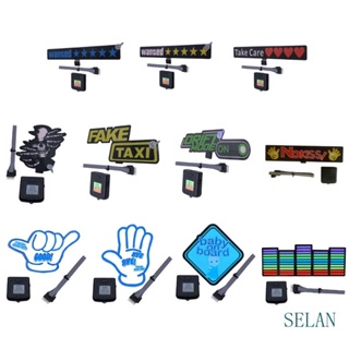 Selan สติกเกอร์สะท้อนแสง LED เรืองแสง อุปกรณ์เสริม สําหรับติดตกแต่งหน้าต่างรถยนต์