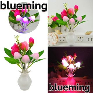 Blueming2 โคมไฟ LED รูปดอกกุหลาบ US EU โรแมนติก หลากสี สําหรับตกแต่งบ้าน