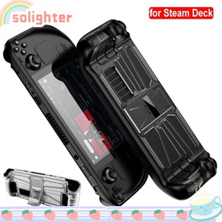 SOLIGHTER เคสป้องกัน พร้อมขาตั้ง กันกระแทก สําหรับเกมคอนโซล Steam Deck