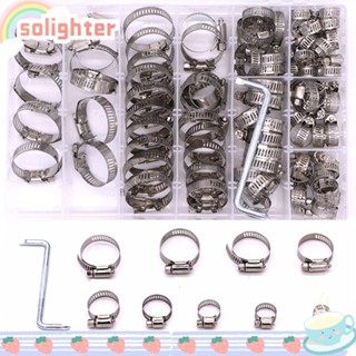 Solighter แคลมป์หนีบท่อหนอน ท่อสเตนเลส 304 91 ชิ้น