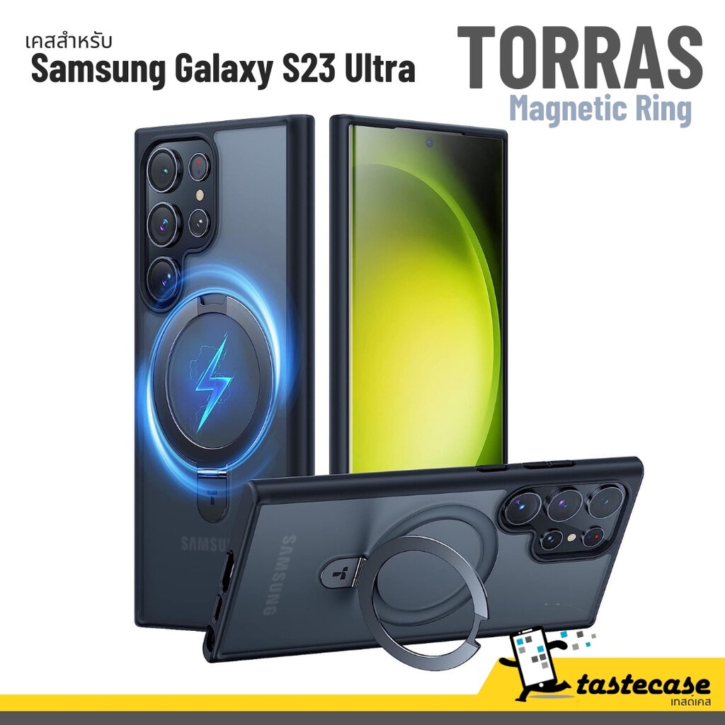 Torras Magnetic Ring for S23 Ultra เคสสำหรับ Samsung Galaxy S23 Ultra