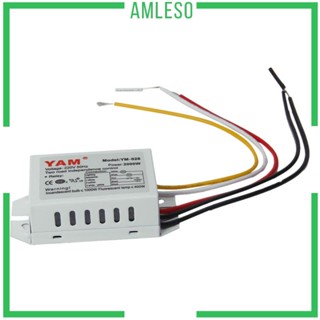 [Amleso] สวิตช์ควบคุมไฟดิจิทัล 2 ทาง 3 ส่วน 220V