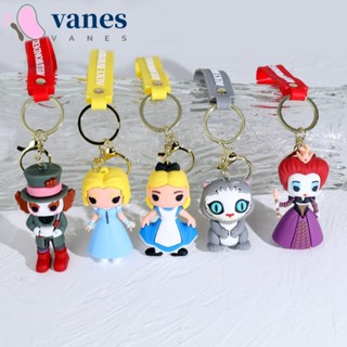 Vanes1 พวงกุญแจ จี้ตุ๊กตาอลิซ PVC รูปการ์ตูนราชินีสีแดง ของขวัญวันเกิด