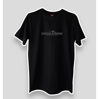 [S-5XL]CASCADS เสื้อยืดคอตอตแท้ (XL-3XL)อก54ใส่ได้