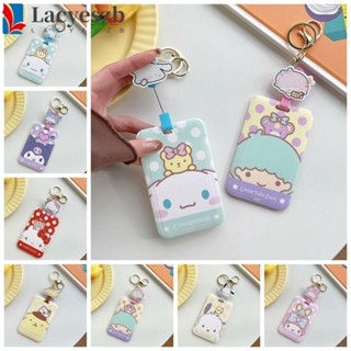 Lacyeszb เคสใส่บัตรเครดิต ลายการ์ตูน Pochacoo Cinnamoroll Kuromi น่ารัก สําหรับนักเรียน