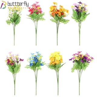 Buttterfly ช่อดอกไม้ประดิษฐ์ ผ้าไหม 28 ดอก หลากสีสัน สําหรับประดับตกแต่งงานปาร์ตี้