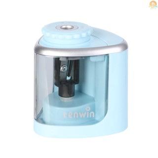 Tenwin เครื่องเหลาดินสอไฟฟ้า แบบพกพา ใช้แบตเตอรี่ สําหรับโรงเรียน สํานักงาน ศิลปิน 6-8 มม.