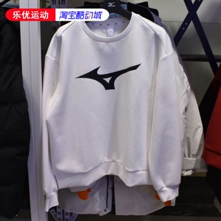 Mizuno เสื้อกันหนาวลําลอง พิมพ์ลายโลโก้ ขนาดใหญ่ สําหรับผู้หญิง K2CC22A3