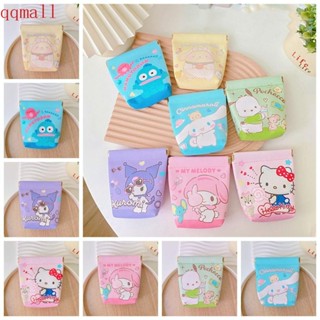 Qqmall กระเป๋าสตางค์ กระเป๋าใส่เหรียญ หนัง PU ลายการ์ตูน Cinnamoroll Melody Kt Cat Pochacco สําหรับเด็กผู้หญิง