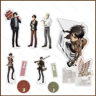 Ns2 ฟิกเกอร์อะคริลิคตั้งโต๊ะ ลาย Attack on Titan Eren Mikasa Rivaille สองด้าน ขนาด 15 ซม. สําหรับตกแต่งบ้าน