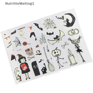 [NutriliteMelting1] สติกเกอร์รอยสักชั่วคราว ลายฮาโลวีน เรืองแสง [TH]