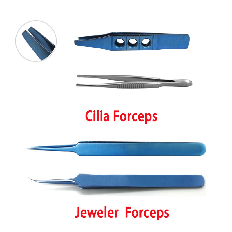 Cilia Jeweler Forceps ผ้าเช็ดตัว Clamps Serrefine สีเขียว Fixation Scleral Plug Oftalmologia Ophthal