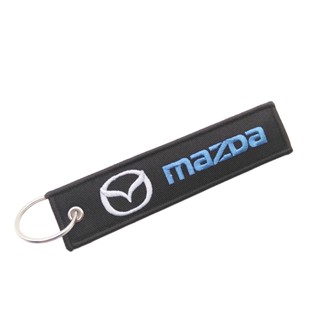 Mazda พวงกุญแจโลโก้รถยนต์ - สไตล์ JDM อุปกรณ์เสริม สําหรับกุญแจ บัตรประจําตัว และป้าย - เหมาะกับรุ่นยอดนิยม: Mazda3, CX-5, Mazda6 - เหมาะสําหรับรถยนต์ SUV