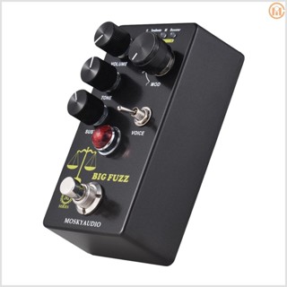 MOSKYAudio FUZZ Guitar Effect Pedal - Big Fuzz - Compact Portable Digital Fuzz Guitar Effector with 4 Mode Switch &amp; Volume/Tone/Sustain Controls - Perfect for Electric Guitar