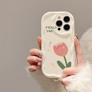 เคสโทรศัพท์มือถือแบบนิ่ม ลายดอกทิวลิปนําโชค 3D ขอบโค้ง สําหรับ Vivo Y27 Y36 V25e V25 Y02 Y02s Y35 2022 Y22s Y16 Y15A Y21 Y21A Y21s Y20i Y20s [G] Y17 Y15s Y12s Y21T Y33s Y95 Y93 Y91