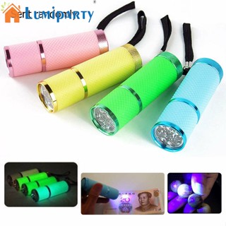 Lumiparty ไฟฉาย Led 9 ดวง อลูมิเนียมอัลลอย ขนาดเล็ก เรืองแสง พร้อมเชือกหาง