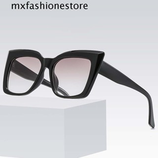 Mxfashione แว่นกันแดด ทรงแคทอาย หรูหรา บุคลิกภาพ ป้องกันรังสียูวี พิมพ์ลายเสือดาว สีดํา แว่นตากันแดด สไตล์เกาหลี