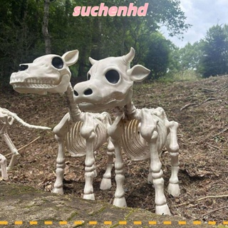 Suchenhd โครงกระดูกวัว กะโหลก เรซิน น่ากลัว สําหรับตกแต่งปาร์ตี้ฮาโลวีน กลางแจ้ง