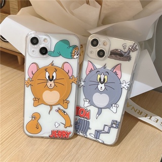 เคสโทรศัพท์มือถือ ซิลิโคน ลายการ์ตูน Tom Jerry ตลก สร้างสรรค์ สําหรับ Iphone 11 12 13 14 15PROMAX 14ProMax 13 12ProMax 15Pro 11