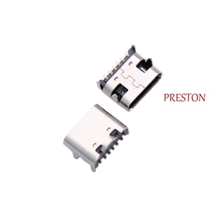 Preston ซ็อกเก็ตเชื่อมต่อ Type C 6 Pin SMD DIP USB 3.1 ตัวเมีย สําหรับโทรศัพท์มือถือ PCB