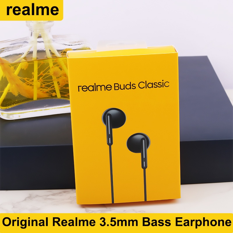 ส่งจากไทย Realme หูฟัง Buds 3.5 มม. แจ็คกลม 3.5mm มีสาย Narzo 20 30pro GT Neo 8 Q2i Q3i หูฟังแบบมีสายควบคุมพร้อมไมโครโฟน - รูปที่ 2