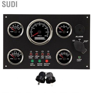 Sudi Marine Instrument Panel Voltmeter Tachometer Dash Gauge Set Fuel Level Water Temperature for Agricultural Machinery Yacht