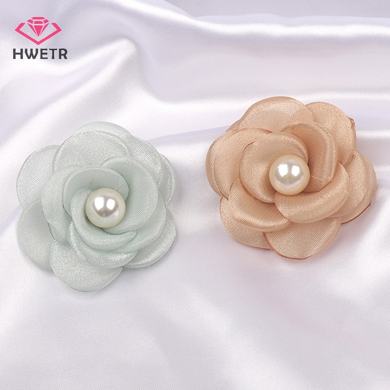 Hwetr ใหม่ ผ้าตาข่าย ลายดอกไม้ 3D ขนาด 5 ซม. สําหรับตกแต่งสมุดภาพ งานแต่งงาน DIY 1 ชิ้น